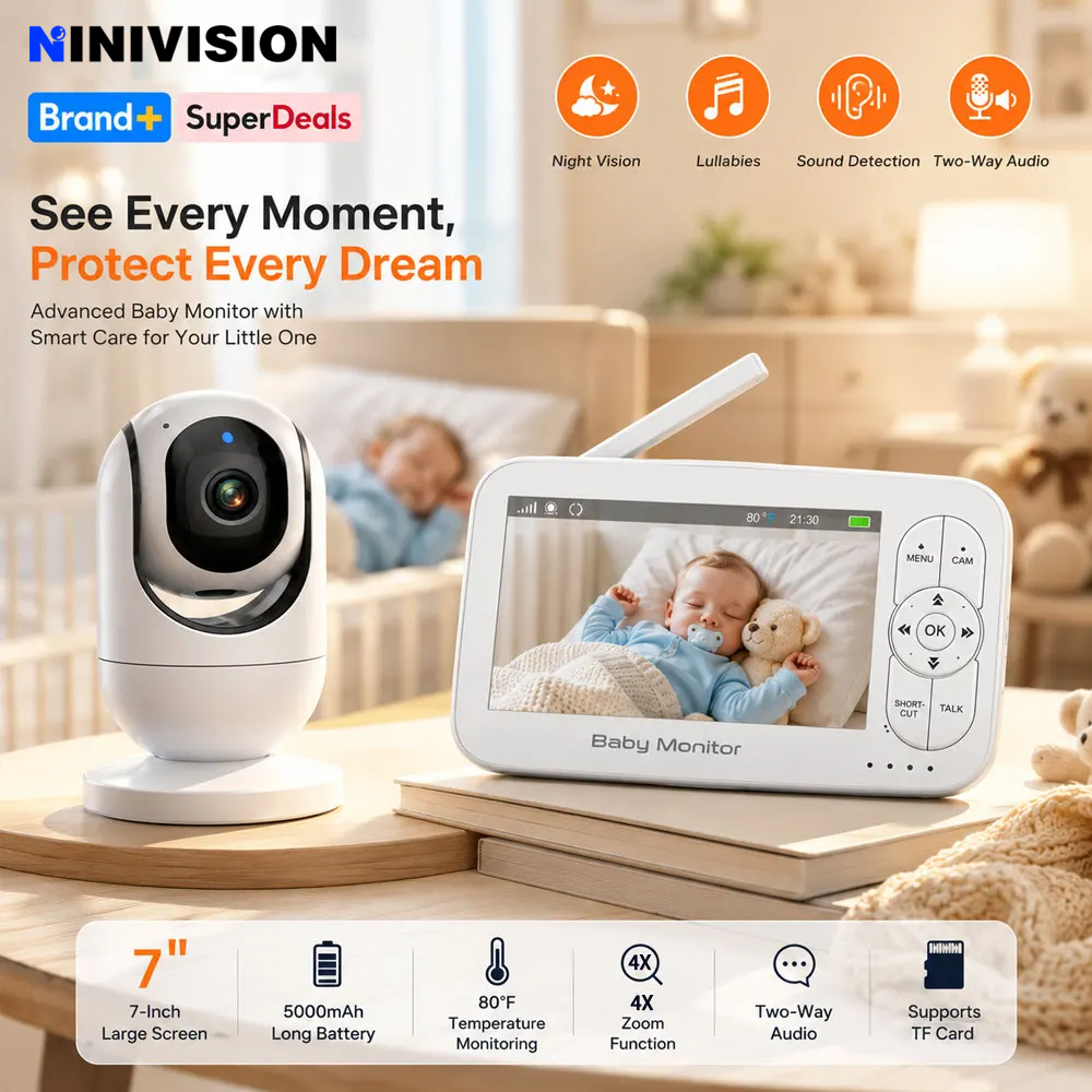 7-Inch 1080P Baby Monitor with - Audio Detect Music review and price