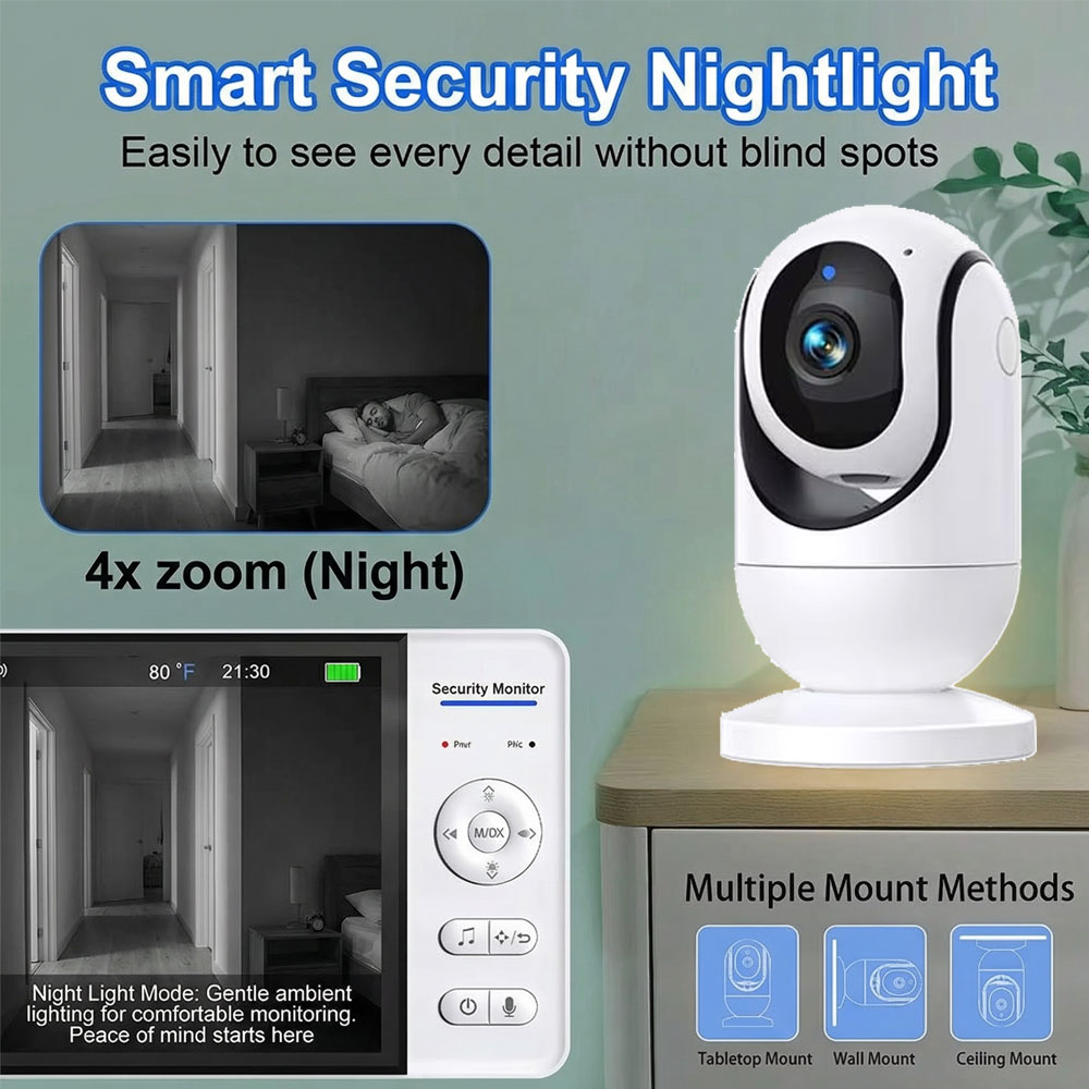 7-Inch 1080P Baby Monitor with - Audio Detect Music review and price