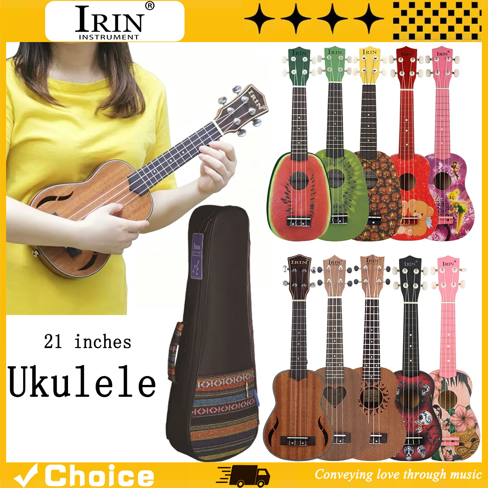 21 Inch Ukulele Hawaiian Guita - Ukulele Beginner Kit review and price