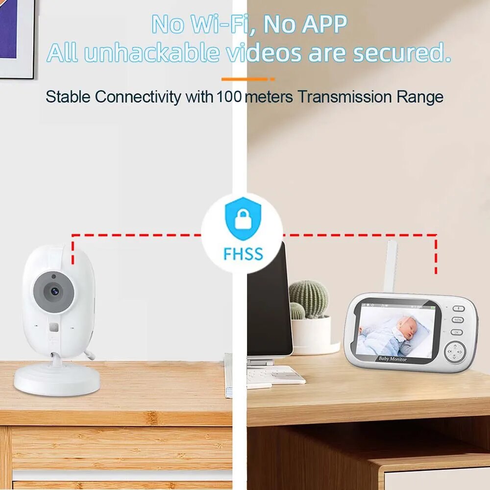 3.5'' Video Baby Monitor 2.4G  - Audio Detect Music review and price