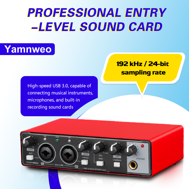 YAMNWEO MD21 Red USB Audio Int - Audio Music Production review and price