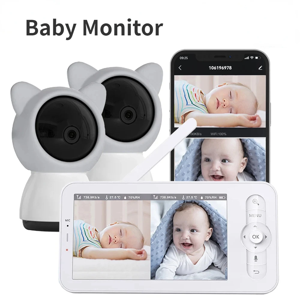 Baby Monitor HD 5 Inch LCD Two - Audio Detect Music review and price