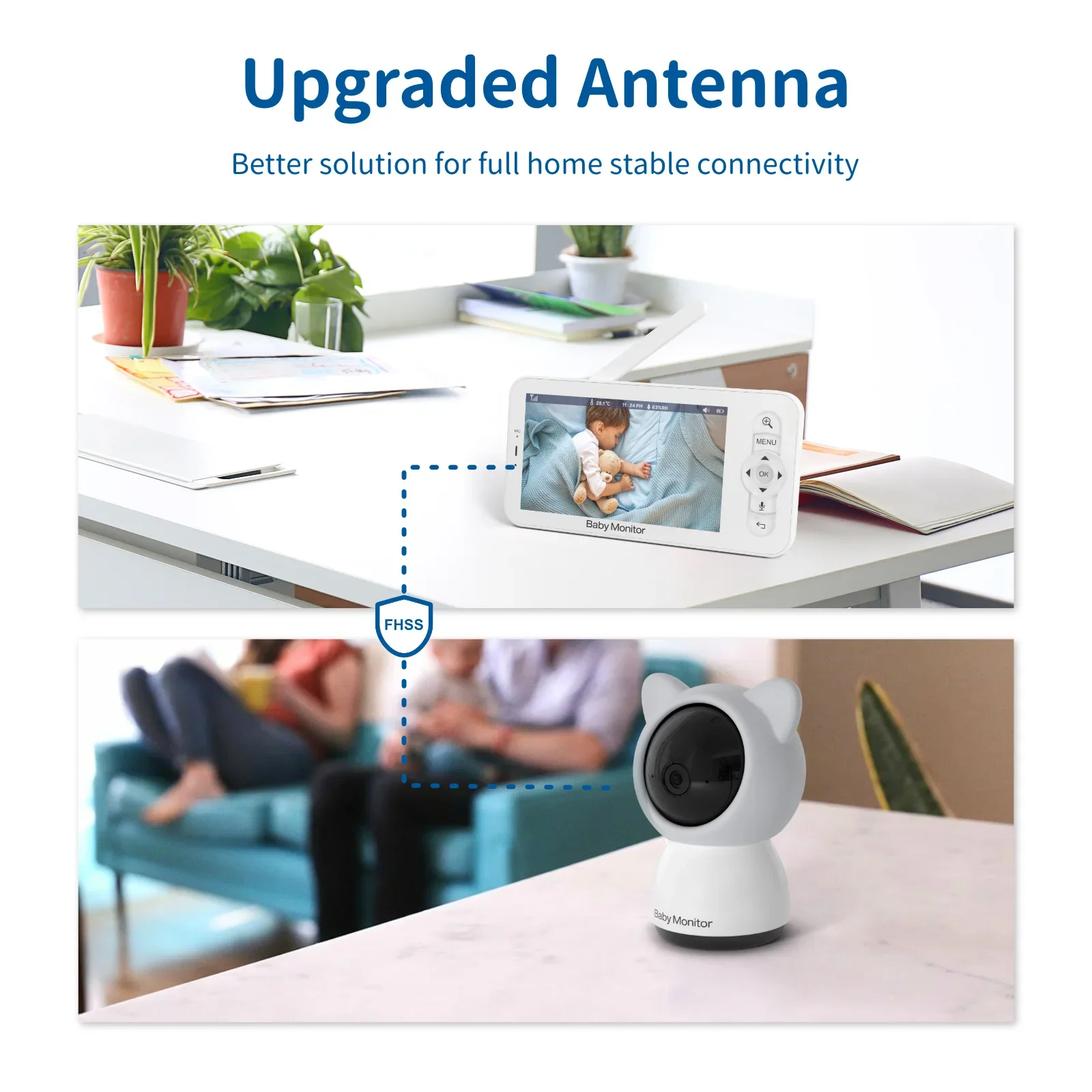 Baby Monitor HD 5 Inch LCD Two - Audio Detect Music review and price
