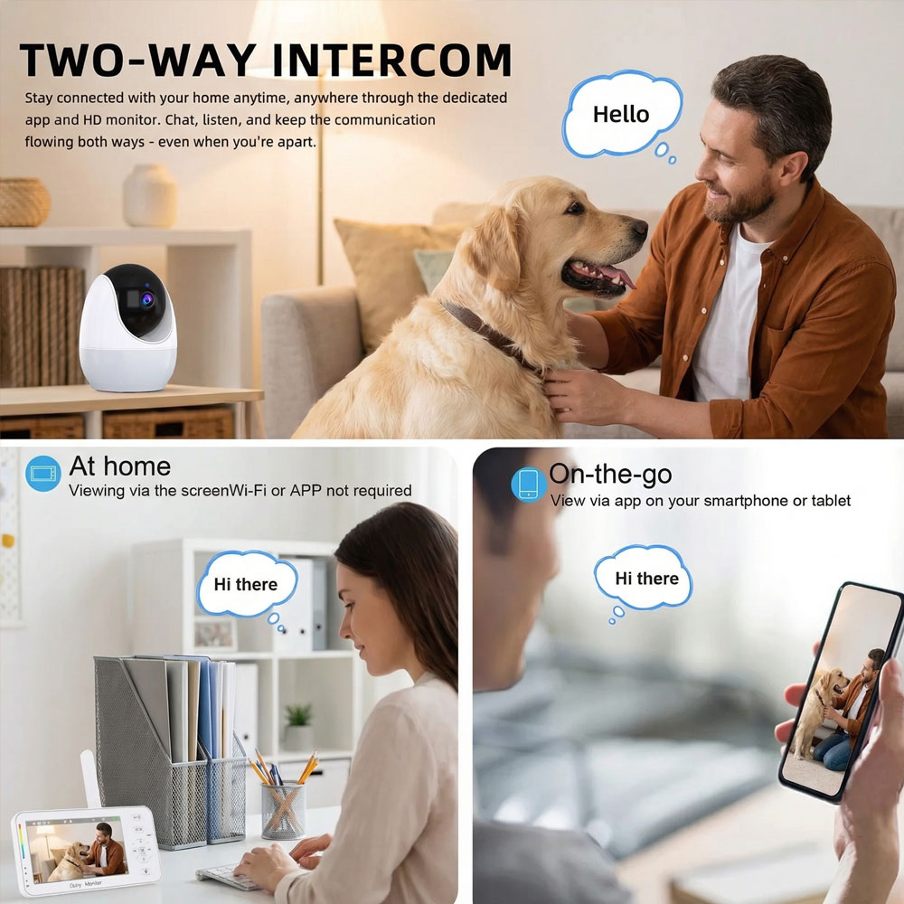 Smart Baby Monitor with Night  - Audio Detect Music review and price