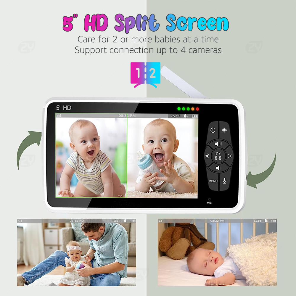 5''Video Baby Monitor with 2 C - Audio Detect Music review and price