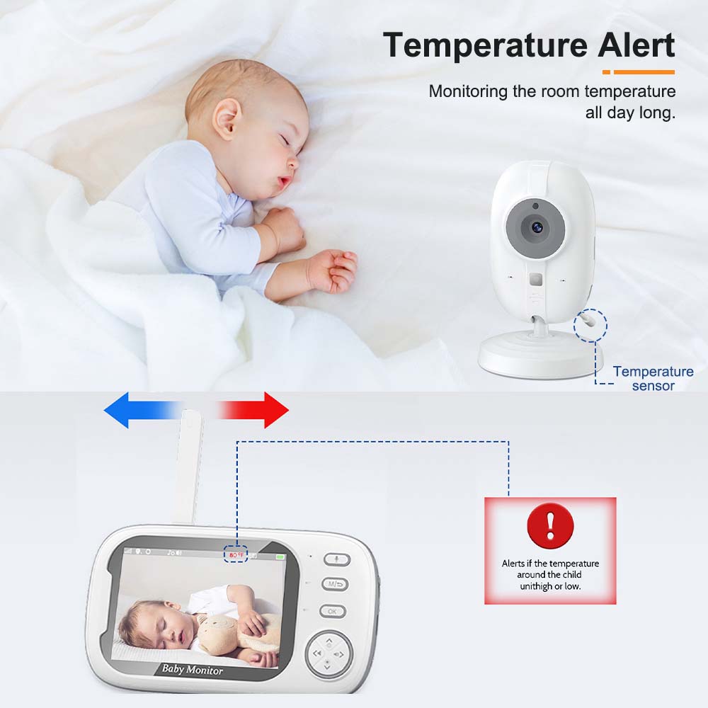3.5'' Video Baby Monitor 2.4G  - Audio Detect Music review and price
